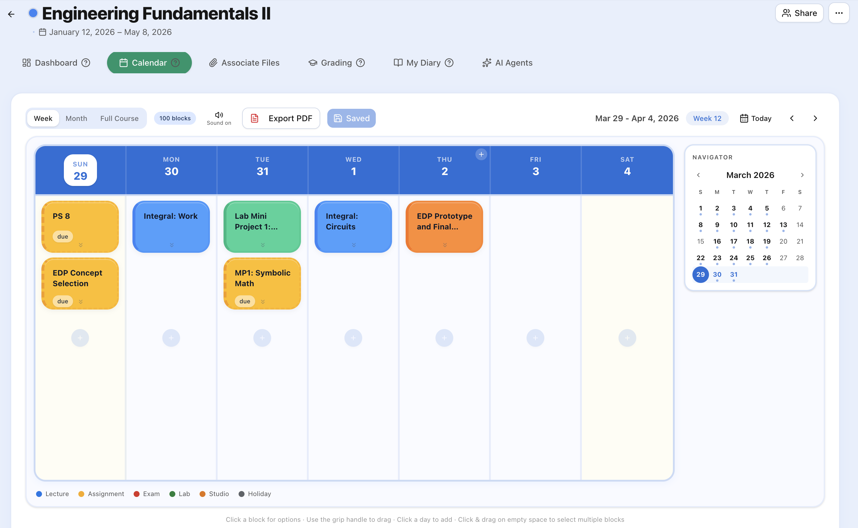 Visual Course Planner