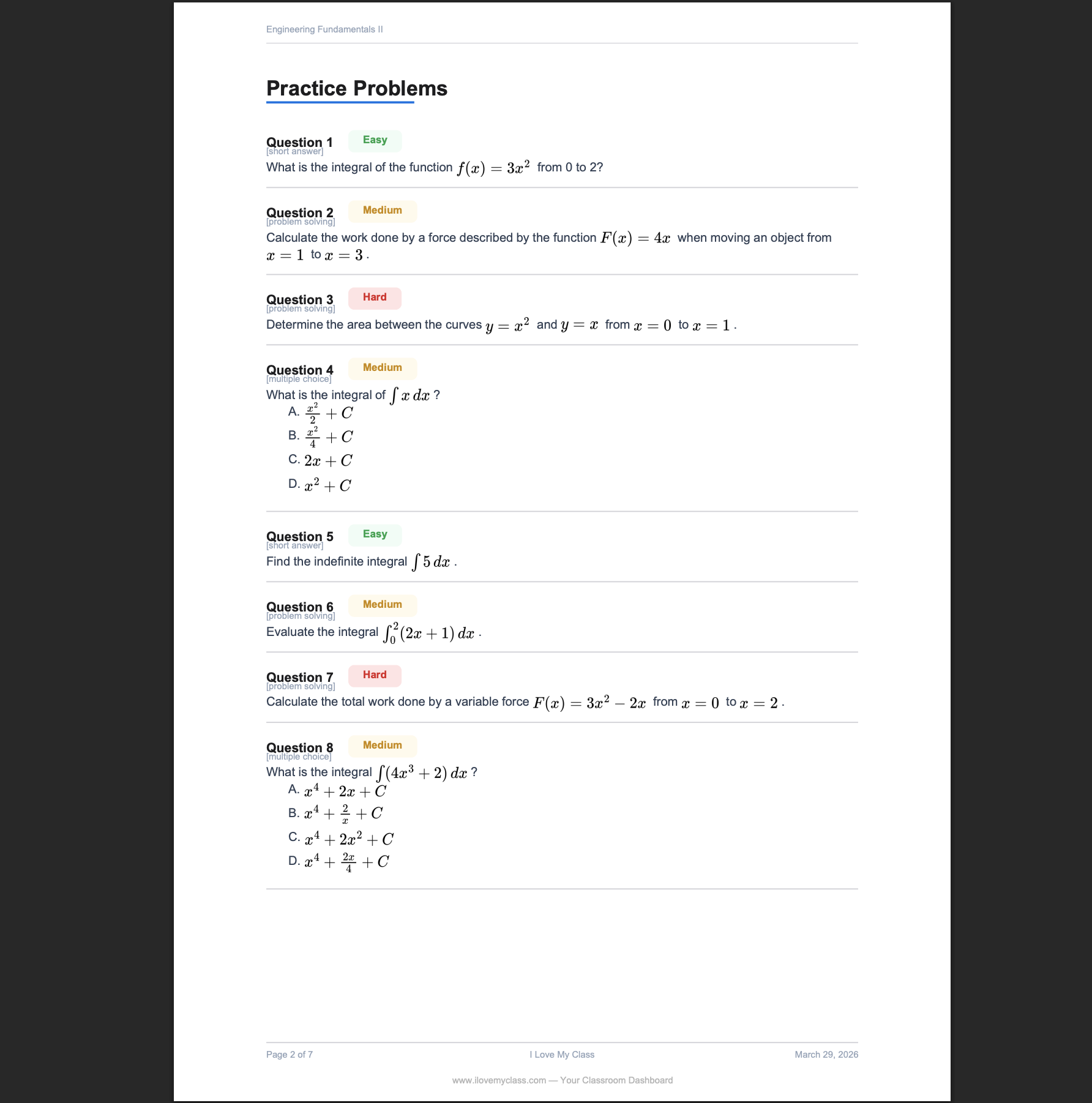 Practice Problems, Ready to Share